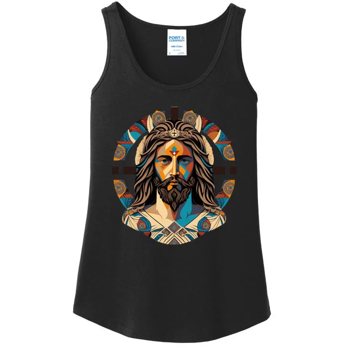 Jesus Christ Art Ladies Essential Tank