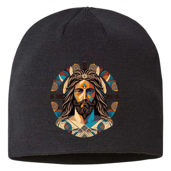 Jesus Christ Art 8 1/2in Sustainable Knit Beanie