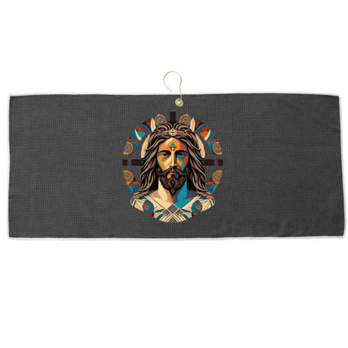 Jesus Christ Art Large Microfiber Waffle Golf Towel