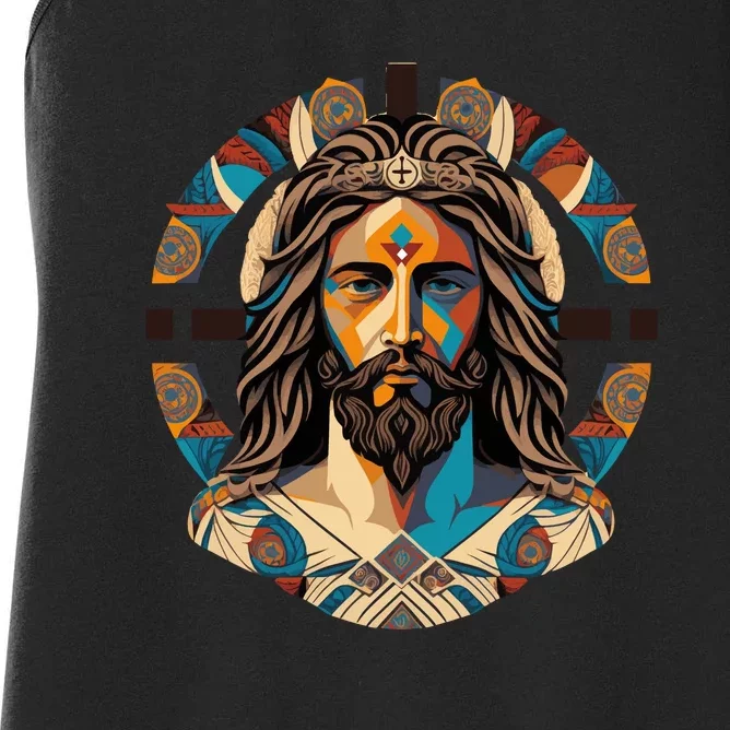 Jesus Christ Art Women's Racerback Tank