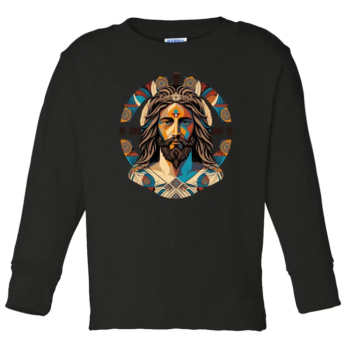 Jesus Christ Art Toddler Long Sleeve Shirt