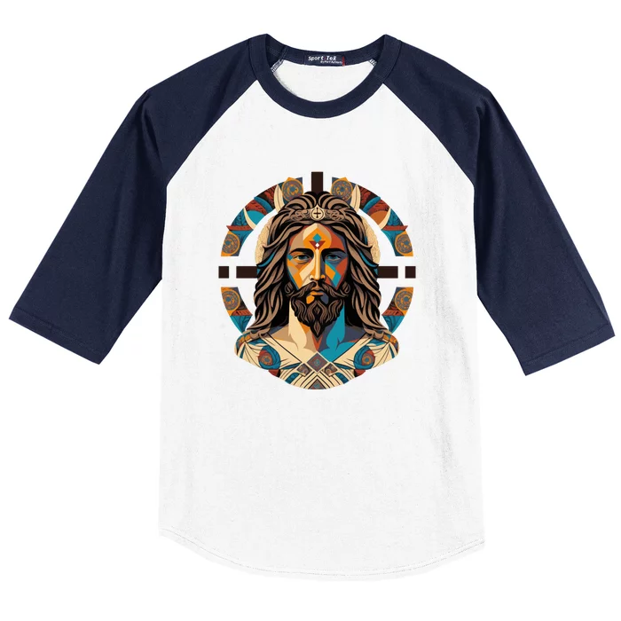 Jesus Christ Art Baseball Sleeve Shirt