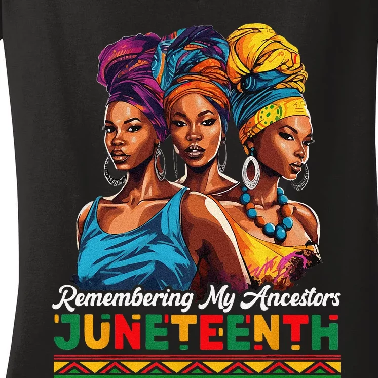 Juneteenth Celebrate African American Freedom Day Women's V-Neck T-Shirt