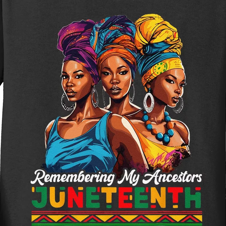 Juneteenth Celebrate African American Freedom Day Kids Long Sleeve Shirt