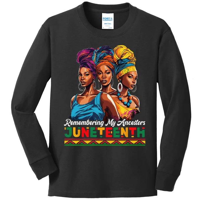 Juneteenth Celebrate African American Freedom Day Kids Long Sleeve Shirt