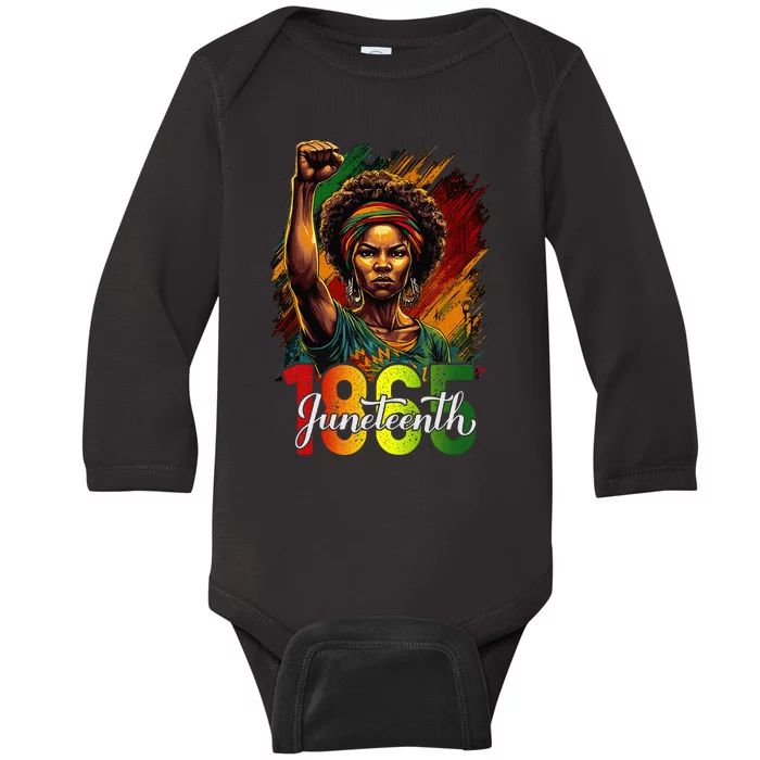 Juneteenth Celebrate African American Freedom Day Baby Long Sleeve Bodysuit