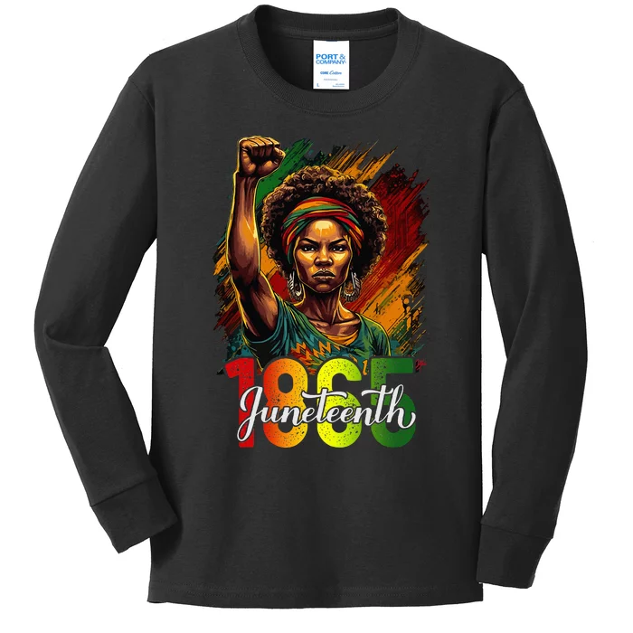 Juneteenth Celebrate African American Freedom Day Kids Long Sleeve Shirt