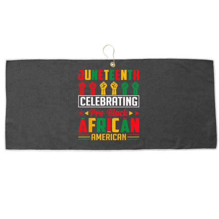 Juneteenth Celebrating Black Freedom 1865 African American Large Microfiber Waffle Golf Towel