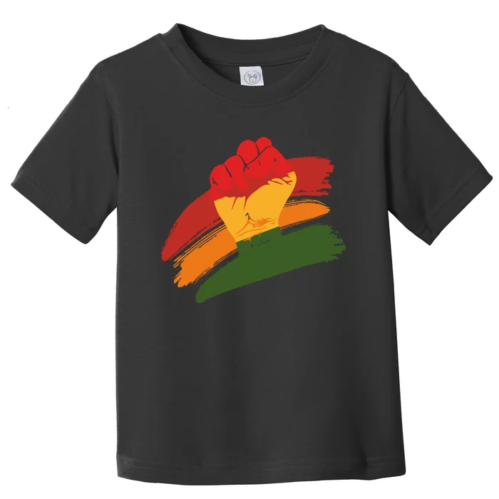 Juneteenth Cool Black History African American Flag Toddler T-Shirt