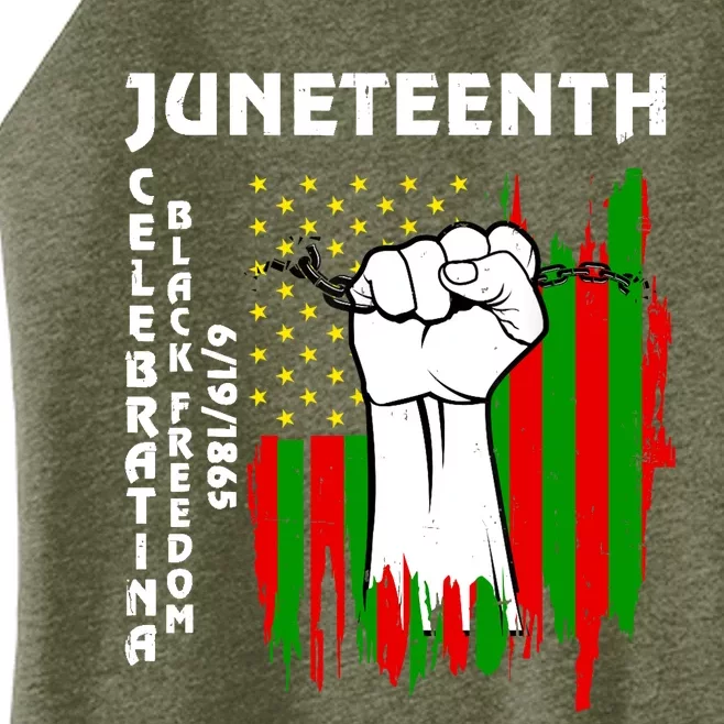 Juneteenth Celebrating Black Freedom 1865 African American Women’s Perfect Tri Rocker Tank