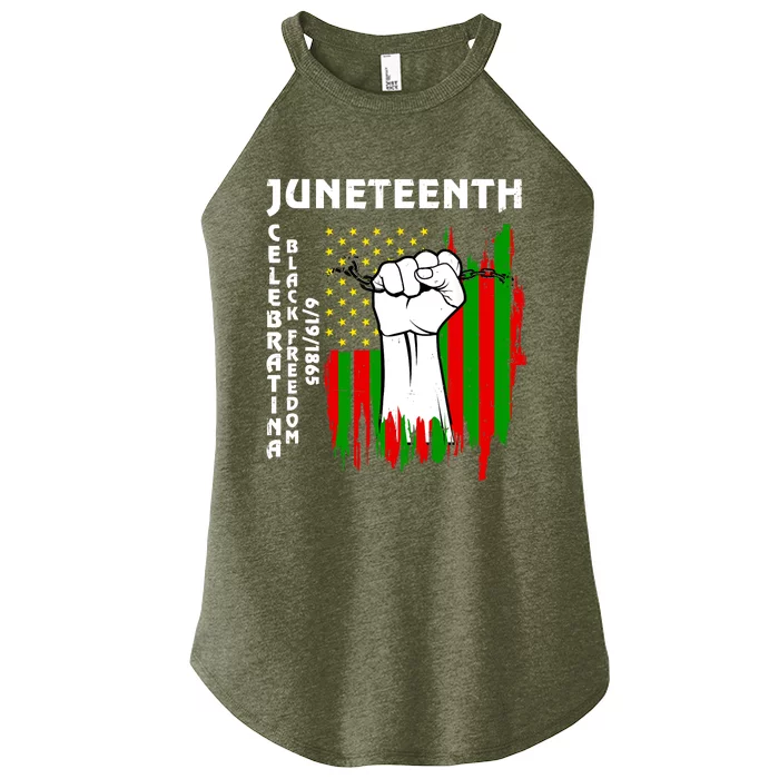 Juneteenth Celebrating Black Freedom 1865 African American Women’s Perfect Tri Rocker Tank