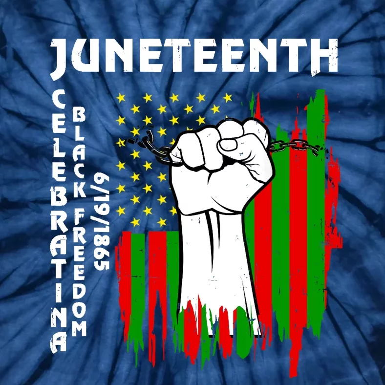 Juneteenth Celebrating Black Freedom 1865 African American Tie-Dye T-Shirt