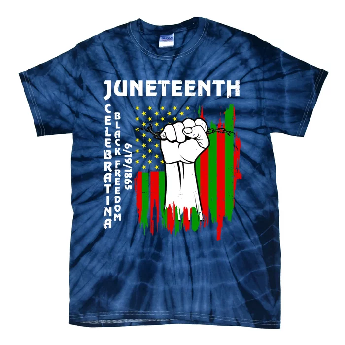 Juneteenth Celebrating Black Freedom 1865 African American Tie-Dye T-Shirt