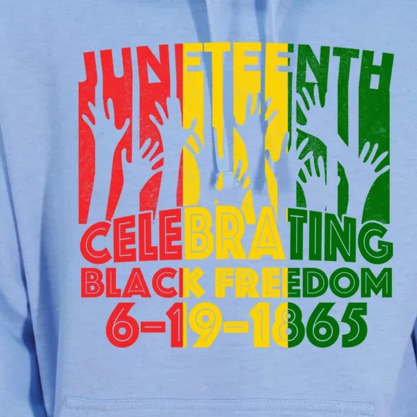 Juneteenth Celebrating Black Freedom 1865 African American Cool Gift Unisex Surf Hoodie