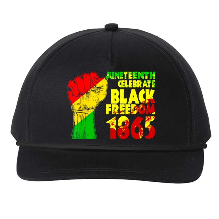 Juneteenth Celebrate Black Freedom 1865 History Month Snapback Five-Panel Rope Hat