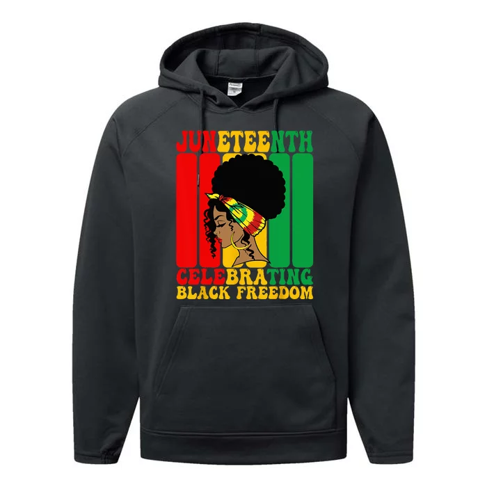 Juneteenth Celebrating Black Freedom 1865 African American Performance Fleece Hoodie