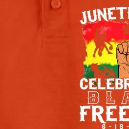 Juneteenth Celebrating Black Freedom 1865 African History Gift Dry Zone Grid Performance Polo