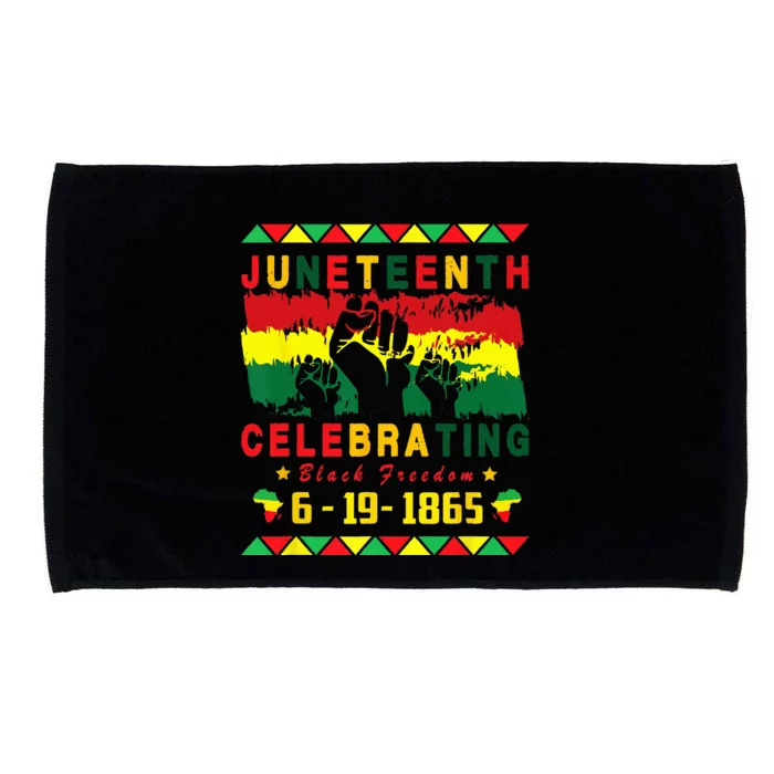 Juneteenth Celebrating Black Freedom 1865 African American Microfiber Hand Towel