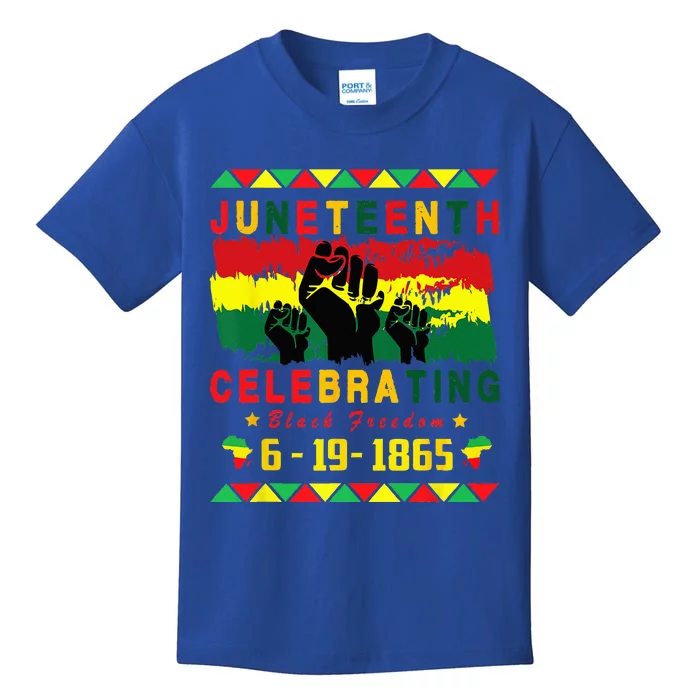 Juneteenth Celebrating Black Freedom 1865 African American Kids T-Shirt