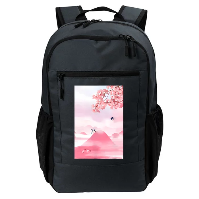 Japanese Cherry Blossom Japanese Woodblock Art Retro Daily Commute Backpack