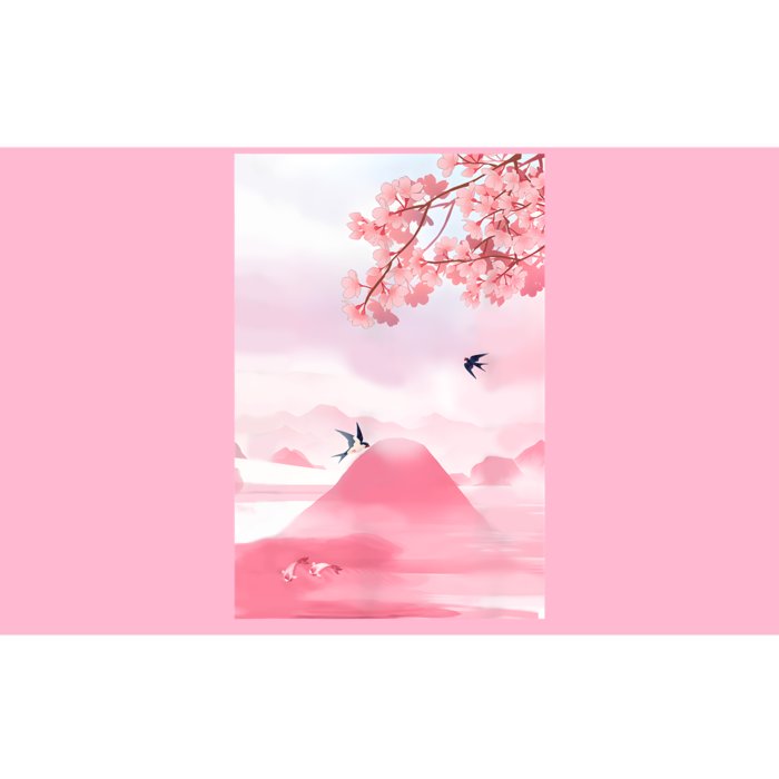 Japanese Cherry Blossom Japanese Woodblock Art Retro Bumper Sticker