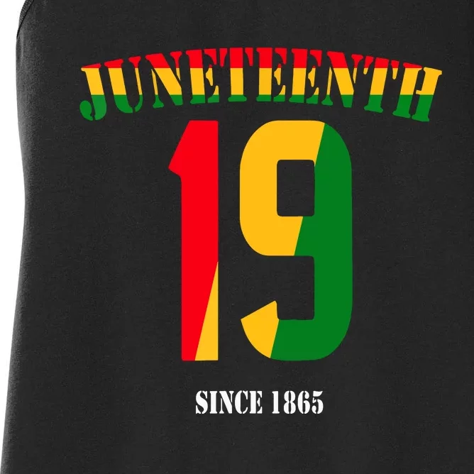 Juneteenth Cool Black History June 19 2024 Awesome Flag Women's Racerback Tank