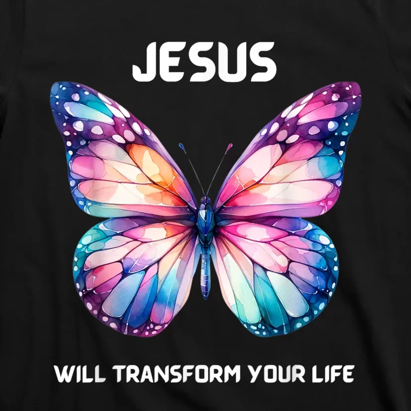 Jesus Christian Butterfly Meaningful Transformation T-Shirt