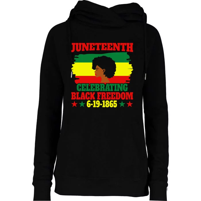 Juneteenth Celebration Black Freedom Commemoration Womens Funnel Neck Pullover Hood