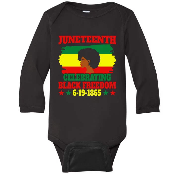 Juneteenth Celebration Black Freedom Commemoration Baby Long Sleeve Bodysuit