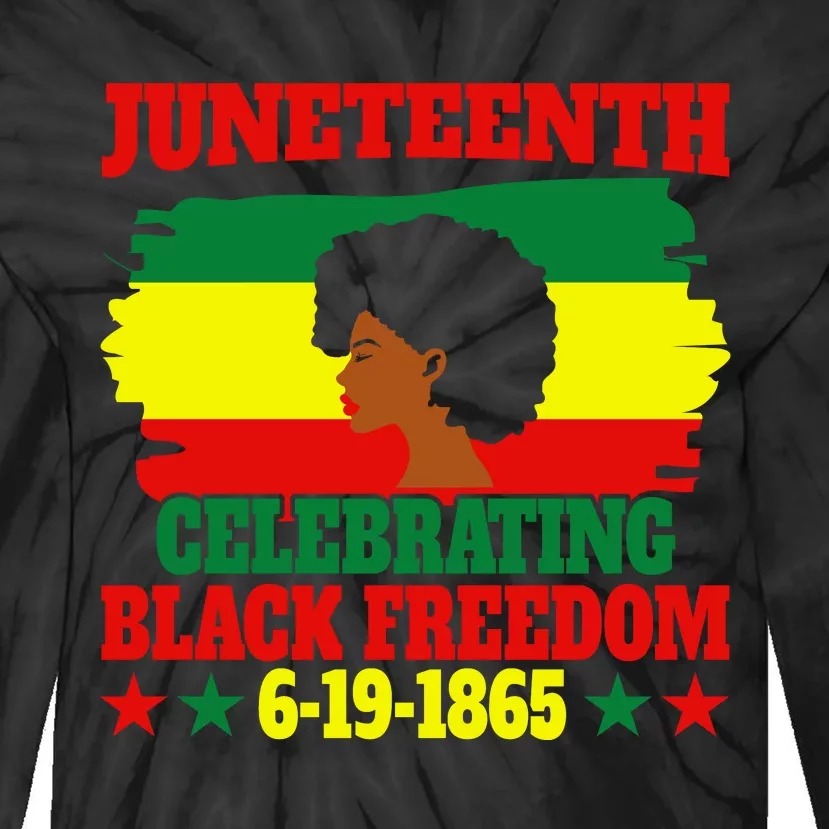 Juneteenth Celebration Black Freedom Commemoration Tie-Dye Long Sleeve Shirt