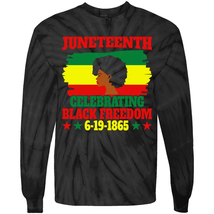 Juneteenth Celebration Black Freedom Commemoration Tie-Dye Long Sleeve Shirt