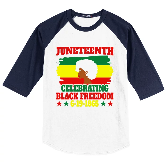 Juneteenth Celebration Black Freedom Commemoration Baseball Sleeve Shirt