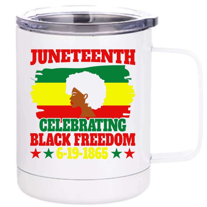 Juneteenth Celebration Black Freedom Commemoration Front & Back 12oz Stainless Steel Tumbler Cup