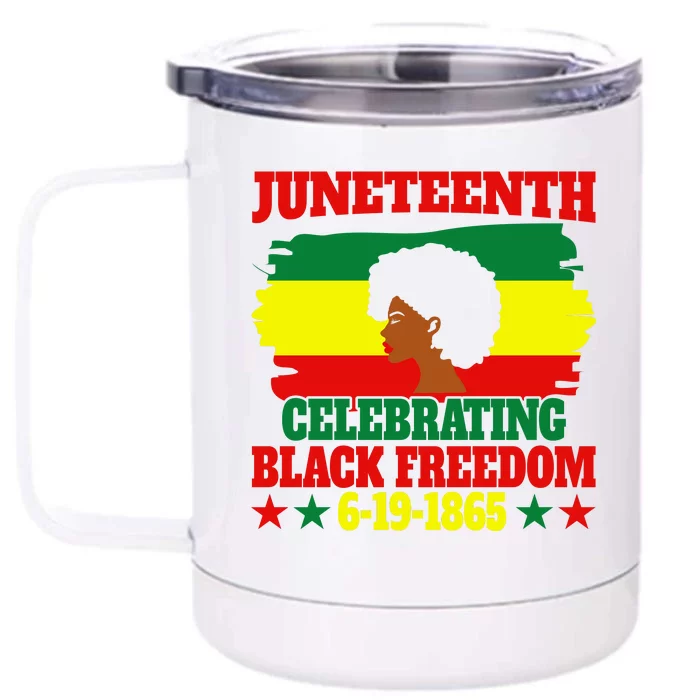 Juneteenth Celebration Black Freedom Commemoration Front & Back 12oz Stainless Steel Tumbler Cup