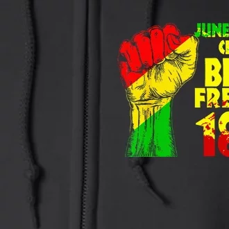 Juneteenth Celebrate Black Freedom 1865 History Month Full Zip Hoodie