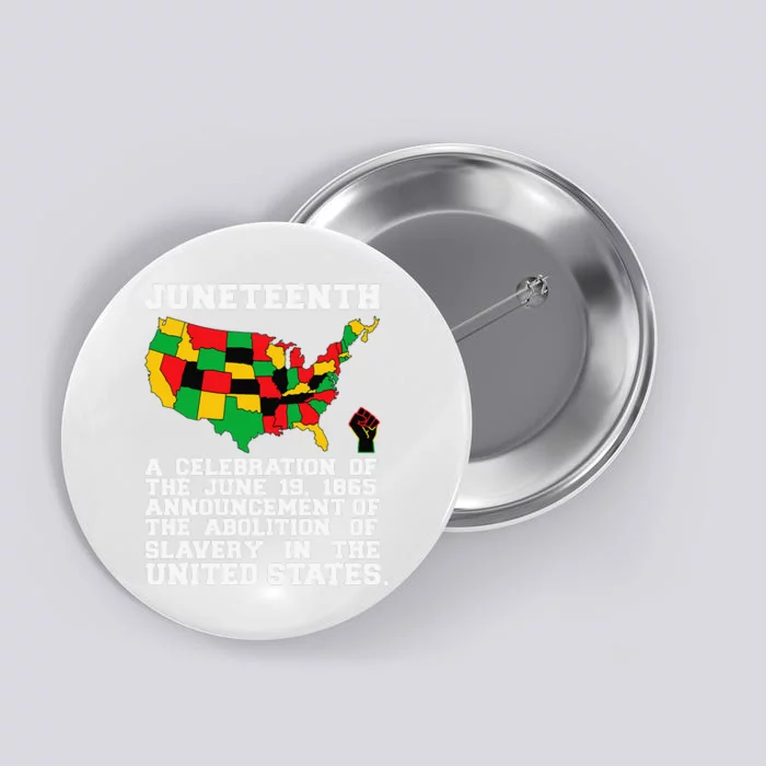 Juneteenth Celebrates Black African American Freedom History Button