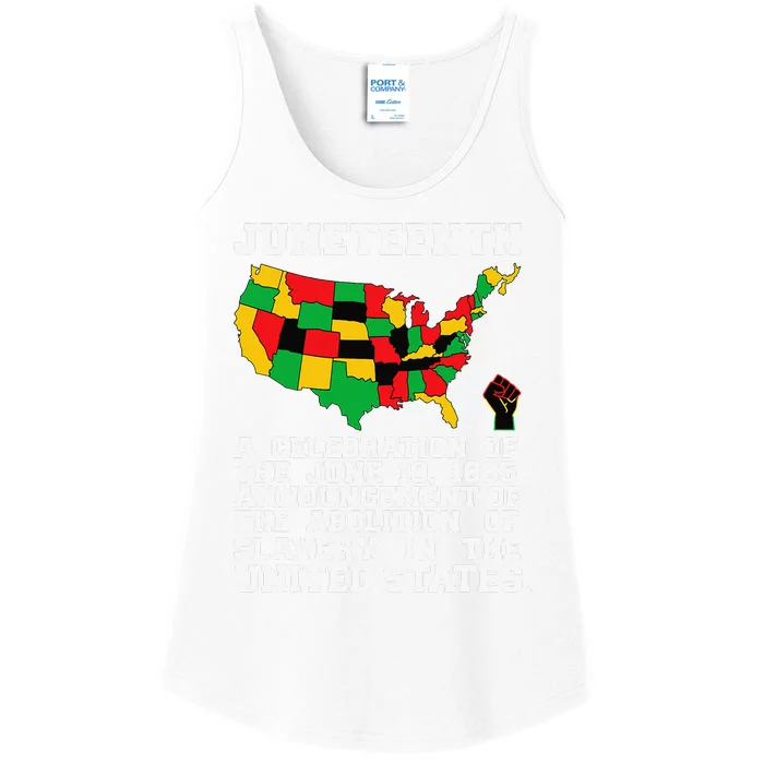 Juneteenth Celebrates Black African American Freedom History Ladies Essential Tank