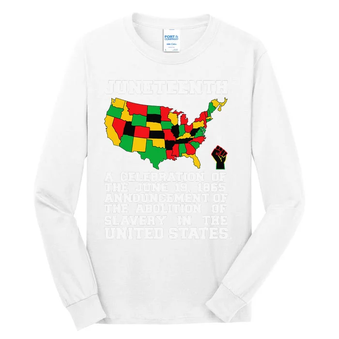 Juneteenth Celebrates Black African American Freedom History Tall Long Sleeve T-Shirt