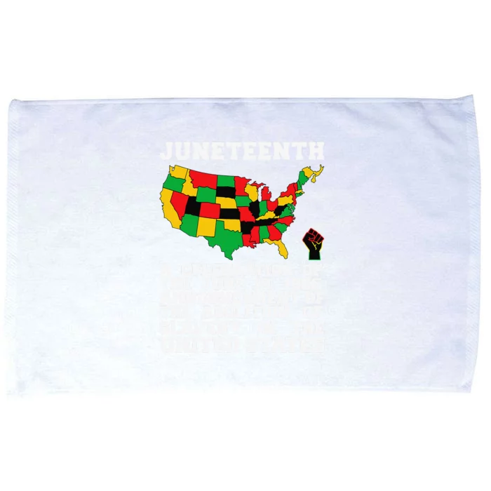 Juneteenth Celebrates Black African American Freedom History Microfiber Hand Towel