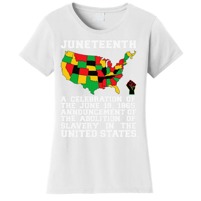 Juneteenth Celebrates Black African American Freedom History Women's T-Shirt