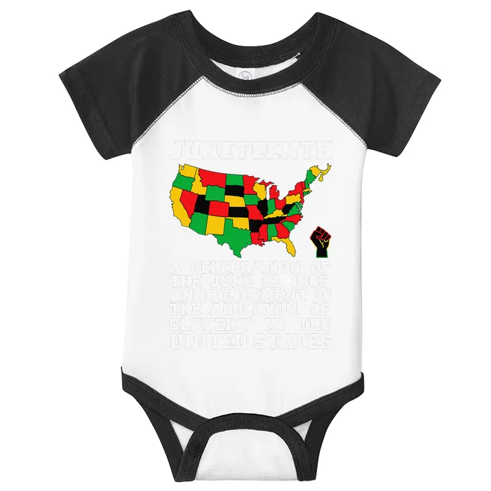 Juneteenth Celebrates Black African American Freedom History Infant Baby Jersey Bodysuit