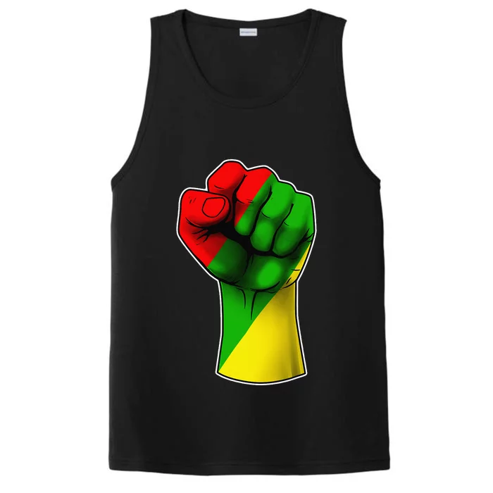 Juneteenth Celebrates Black African American Freedom Fist Performance Tank