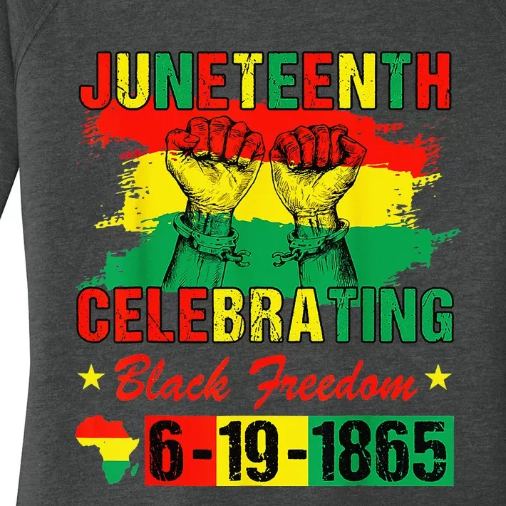 Juneteenth Celebrating Black Freedom 1865 African American Women's Perfect Tri Tunic Long Sleeve Shirt