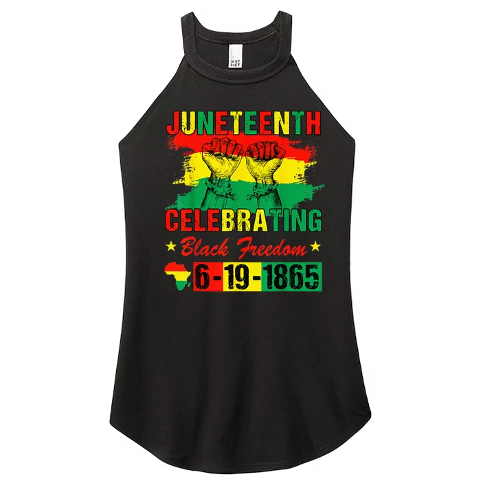 Juneteenth Celebrating Black Freedom 1865 African American Women’s Perfect Tri Rocker Tank