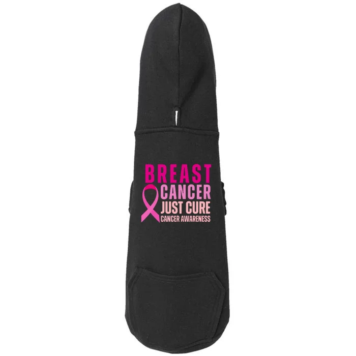 Just Cure Breast Cancer Awareness Gifts Doggie 3-End Fleece Hoodie