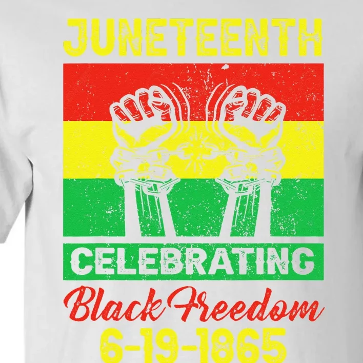 Juneteenth celebrating black freedom 1865 flag Tall T-Shirt