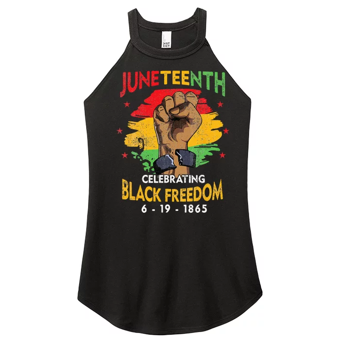 Juneteenth Celebrate Black Freedom Day Women’s Perfect Tri Rocker Tank