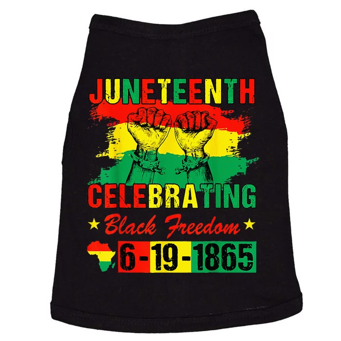 Juneteenth Celebrating Black Freedom 1865 African American Doggie Tank