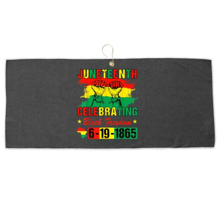 Juneteenth Celebrating Black Freedom 1865 African American Large Microfiber Waffle Golf Towel