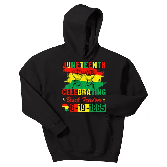 Juneteenth Celebrating Black Freedom 1865 African American Kids Hoodie